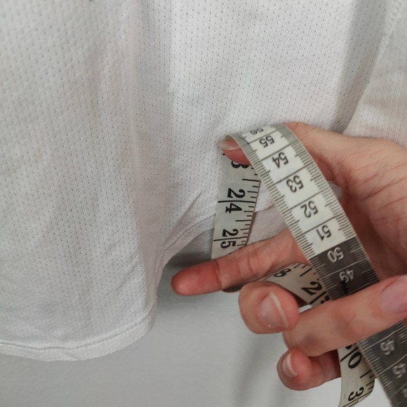 Lululemon Scoopneck Top Womens Small White Perforated Mesh Long Sleeve Running - Picture 6 of 8